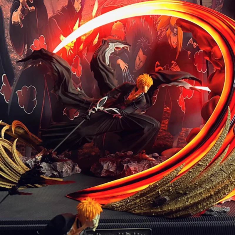 100% حقيقية مضيئة طبعة محدودة بليتش Ichigo Kurosaki أنيمي تمثال تحصيل نموذج الشكل قسط تصميم في الأوراق المالية #6