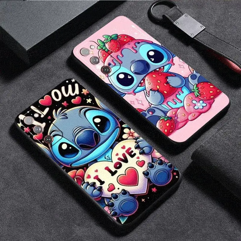 Disney Kawaii Lilo Stitch Case For Samsung Galaxy S24 S23 S22 Ultra S20 FE S21 S10  Note 20 10 Plus Phone Cover