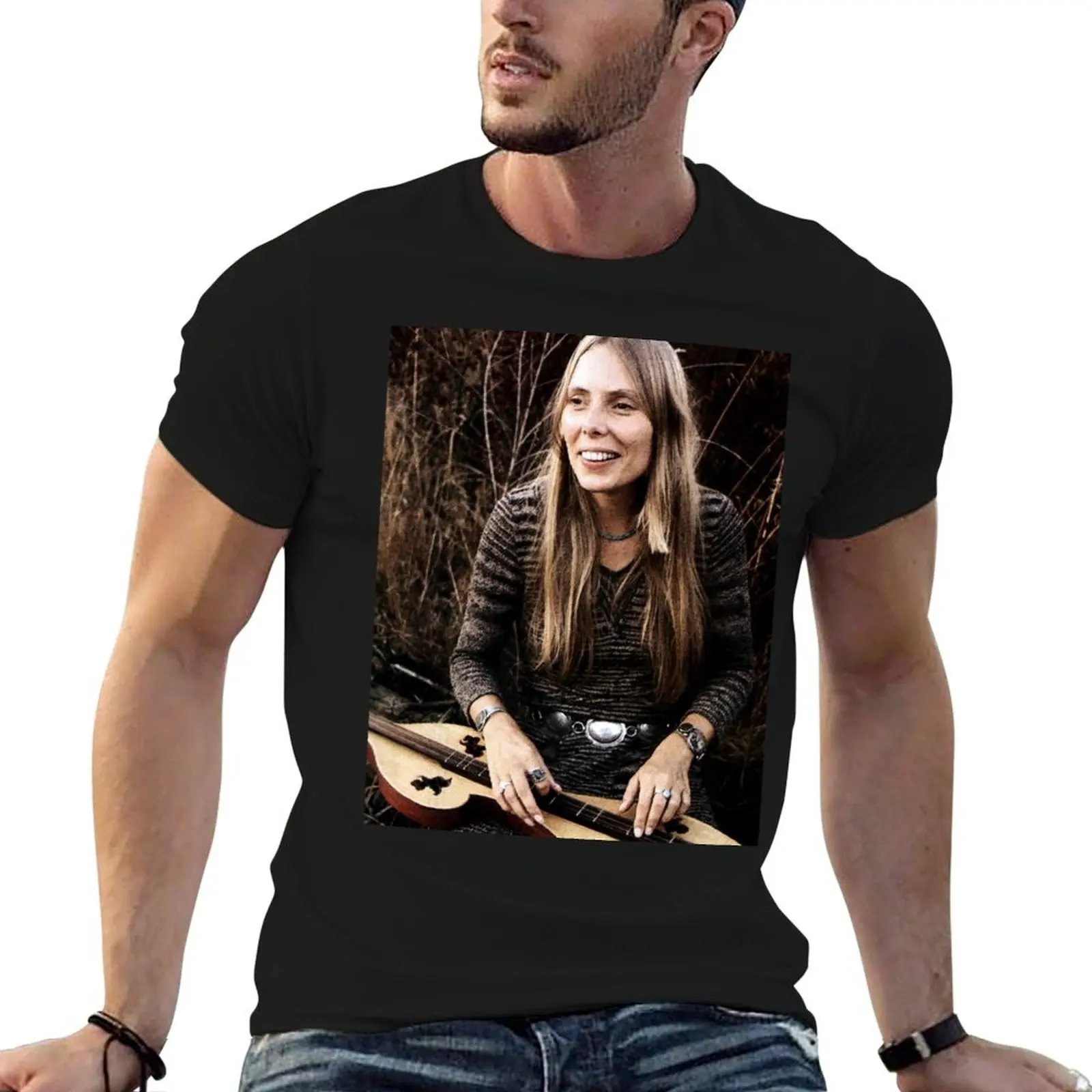 جوني ميتشل الملصقات تي شيرت تي شيرت شخصية القطن تي شيرت رجل تي شيرت للرجل حزمة القطن تي شيرت