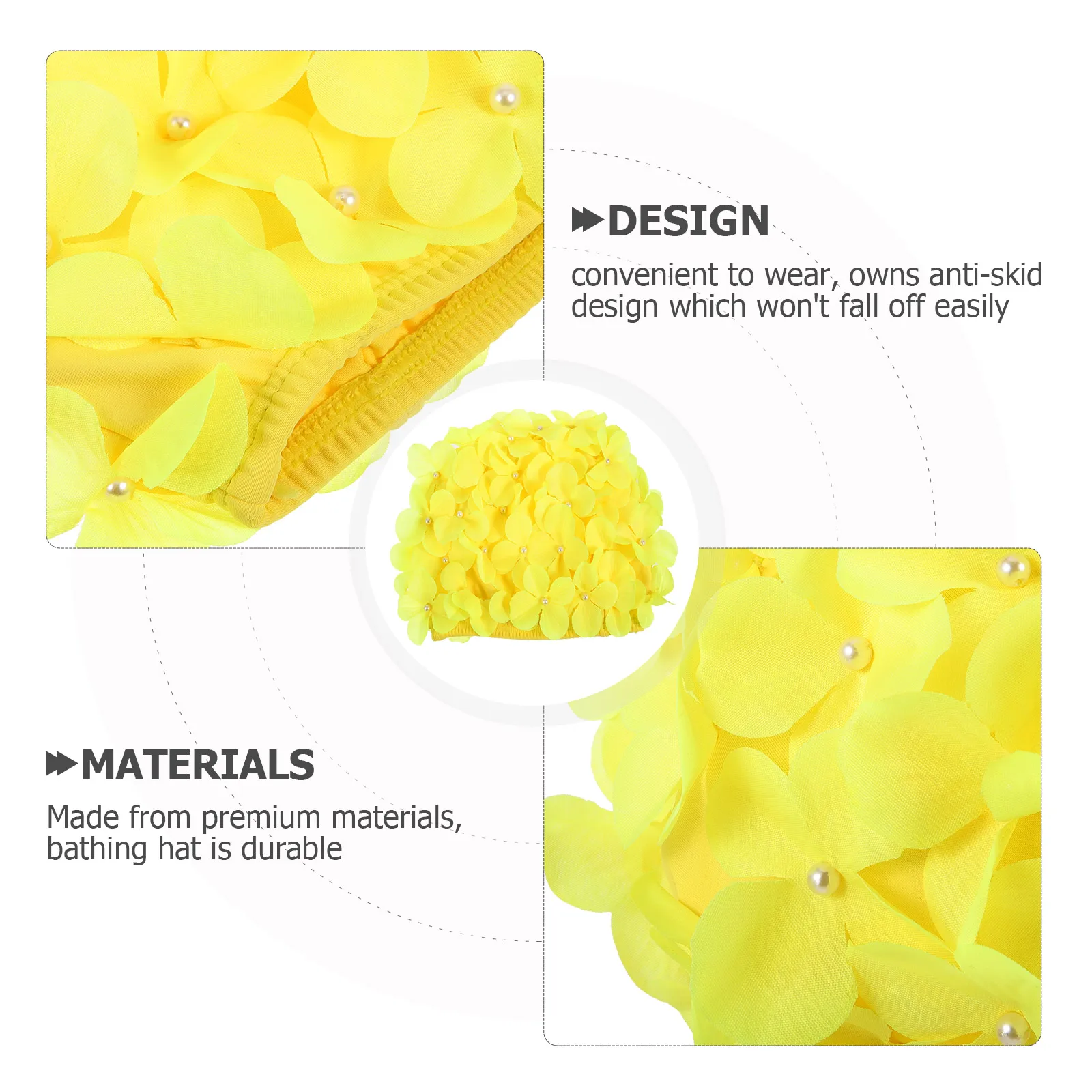 

Flower Swimming Cap Caps for Girls Swiming Hat Women Womens Swimmers Hair Care Adult