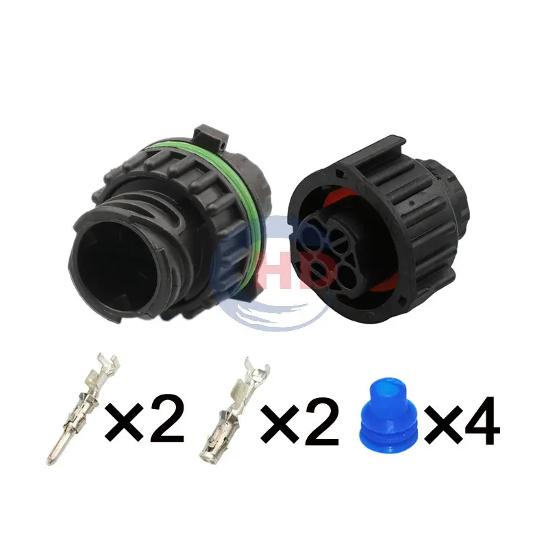 

1-20 sets 4pin Waterproof Sensor Connector Plug With Sheath 1-967402-3 1-967325-3