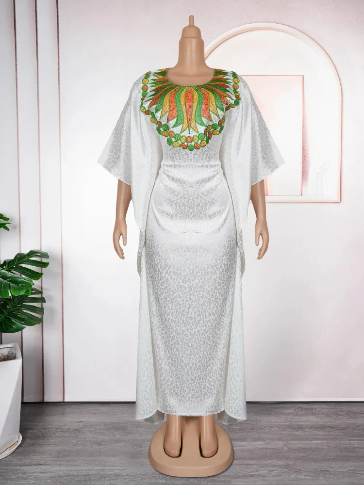 

African Summer Dresses For Women Elegant White Kaftan Boubou Church Clothing Plus Size Musilm Djellaba Africa Daily Wear 2025