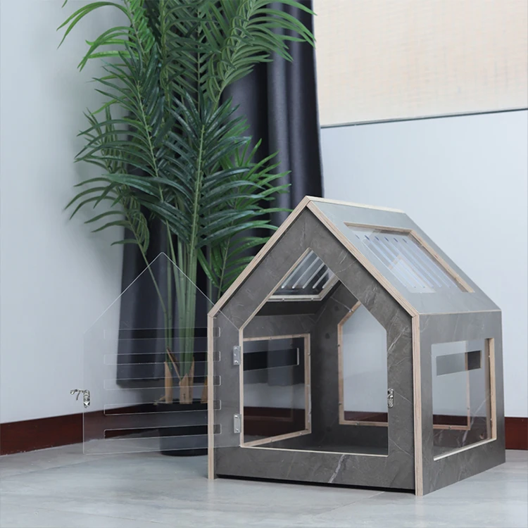 الحديثة الخشب الكلب قفص الكلب الأثاث بيت الحيوانات الأليفة الخشب قفص الحيوانات مع باب قفص الحيوانات الأليفة الخشبي الصلب #5