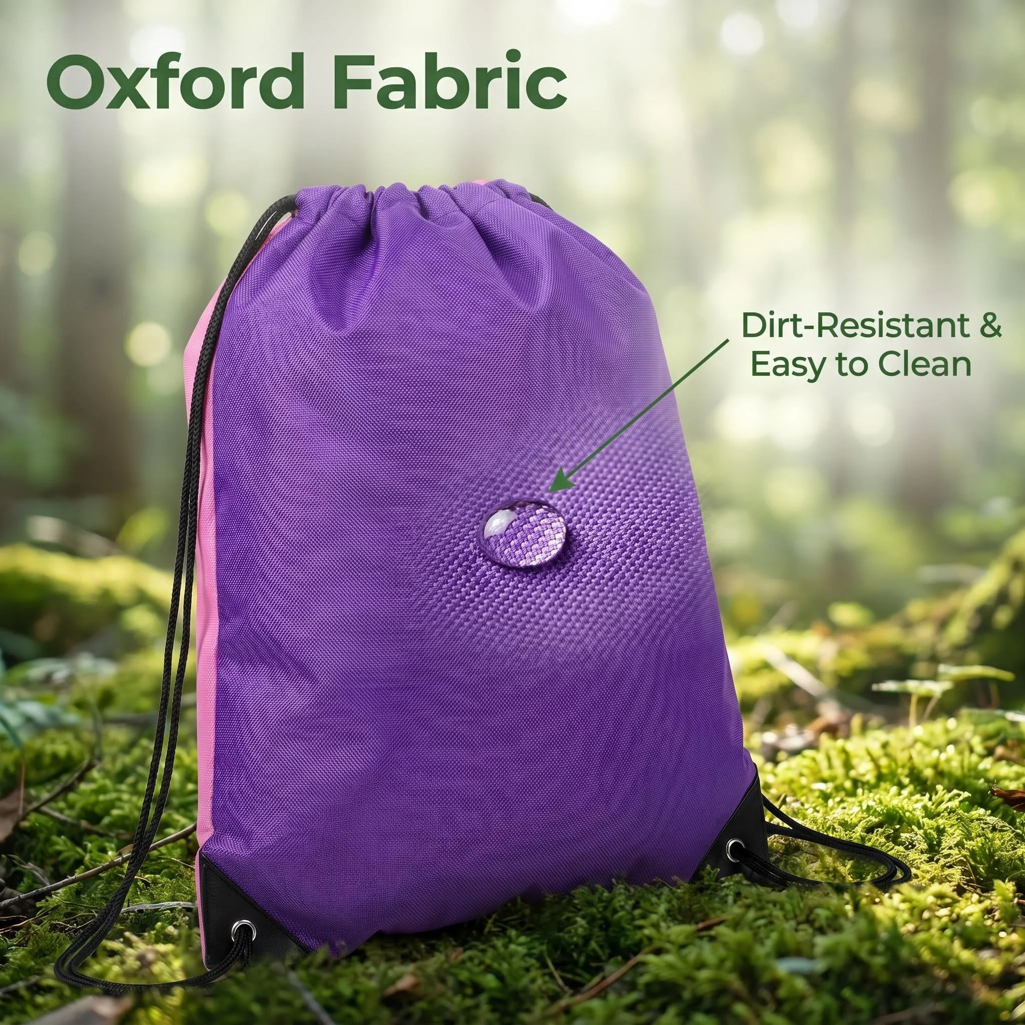 Sports drawstring  gym duffle  Storage bag Oxford Cloth Double Shoulder Sackpack or Gym Hiking Travel Student and women