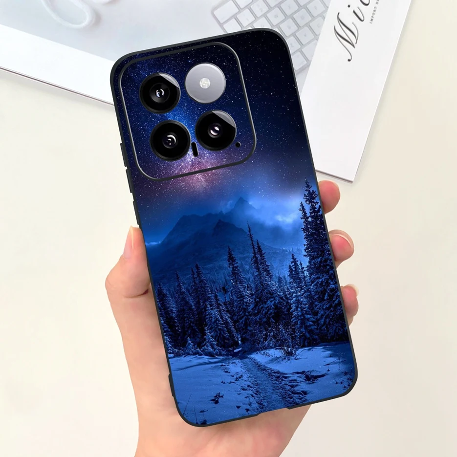 For Xiaomi 14 5G Case Mi14 Pro Stylish Art Painted Cover Soft Silicone Phone Case For Xiaomi 14 Pro Mi 14Pro Fundas Coque Bumper