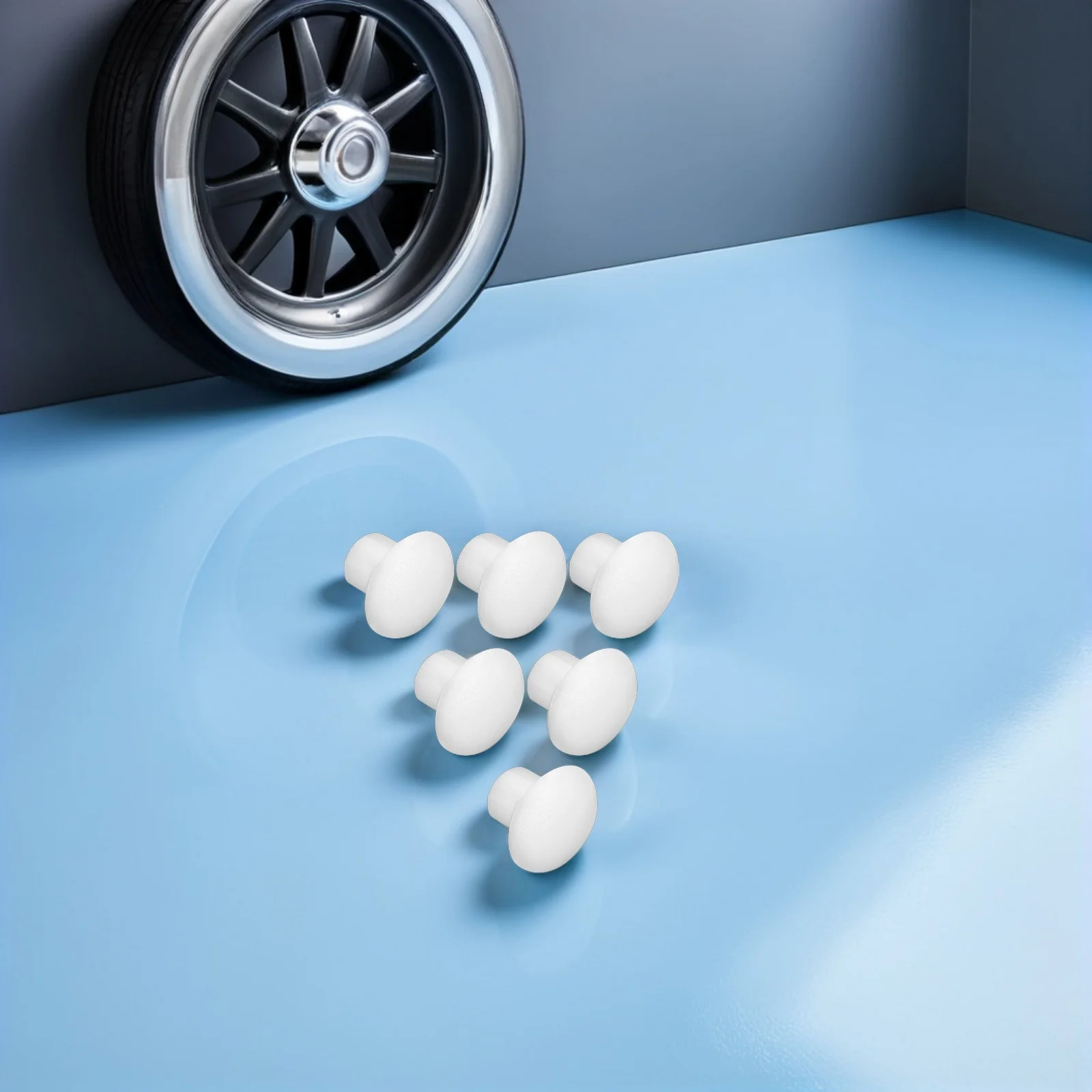 

500pcs Furniture Hole Plugs 5Mm Round Plastic Screw Covers For Cabinet Closet Home Improvement White Durable Easy Install No