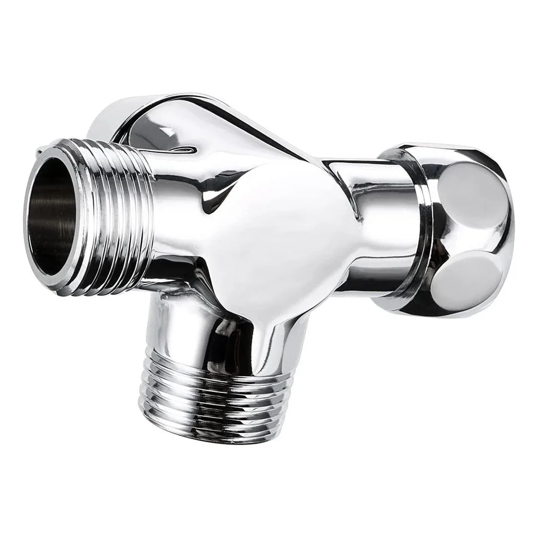 Shower Diverter Splitter Switch T-Adapter Toilet Valve 1/2 inch Water 3 Way Bathroom Bracket Home Hose Rotating