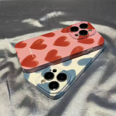 Simple Couple Love Acrylic Phone Case for OPPO Reno 5 6 7 7Z 8 8T F9 F11 R15 R17 Find X3 X5 Se Pro 5G Glossy HD Hard PC Cover