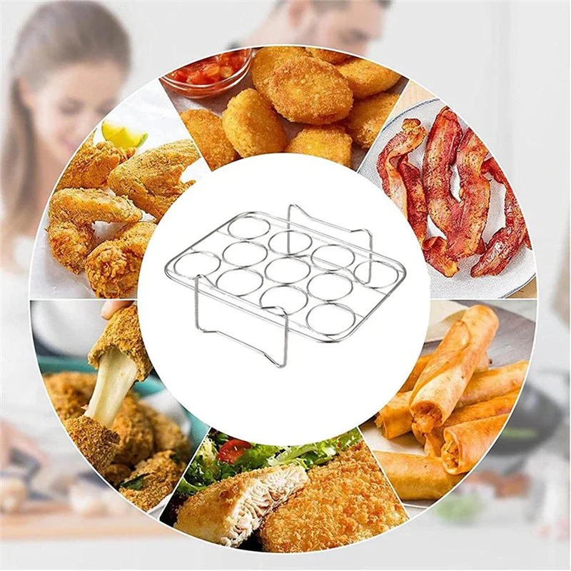 Air Fryer Rack for Ninja Foodi Air Fryer DZ201, DZ401, 304 Stainless Steel Rack for Steaming, Air Fryer
