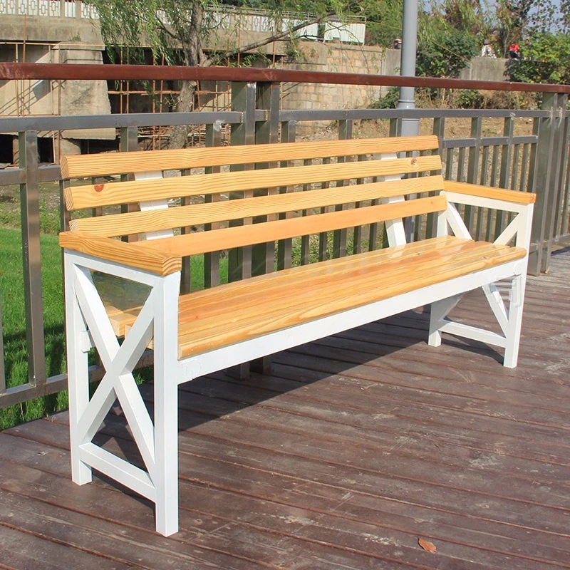 

Outdoor Square Park School Back Seat, Public Leisure Bench Scenic Row Chair Shopping Mall Rest Park Chair