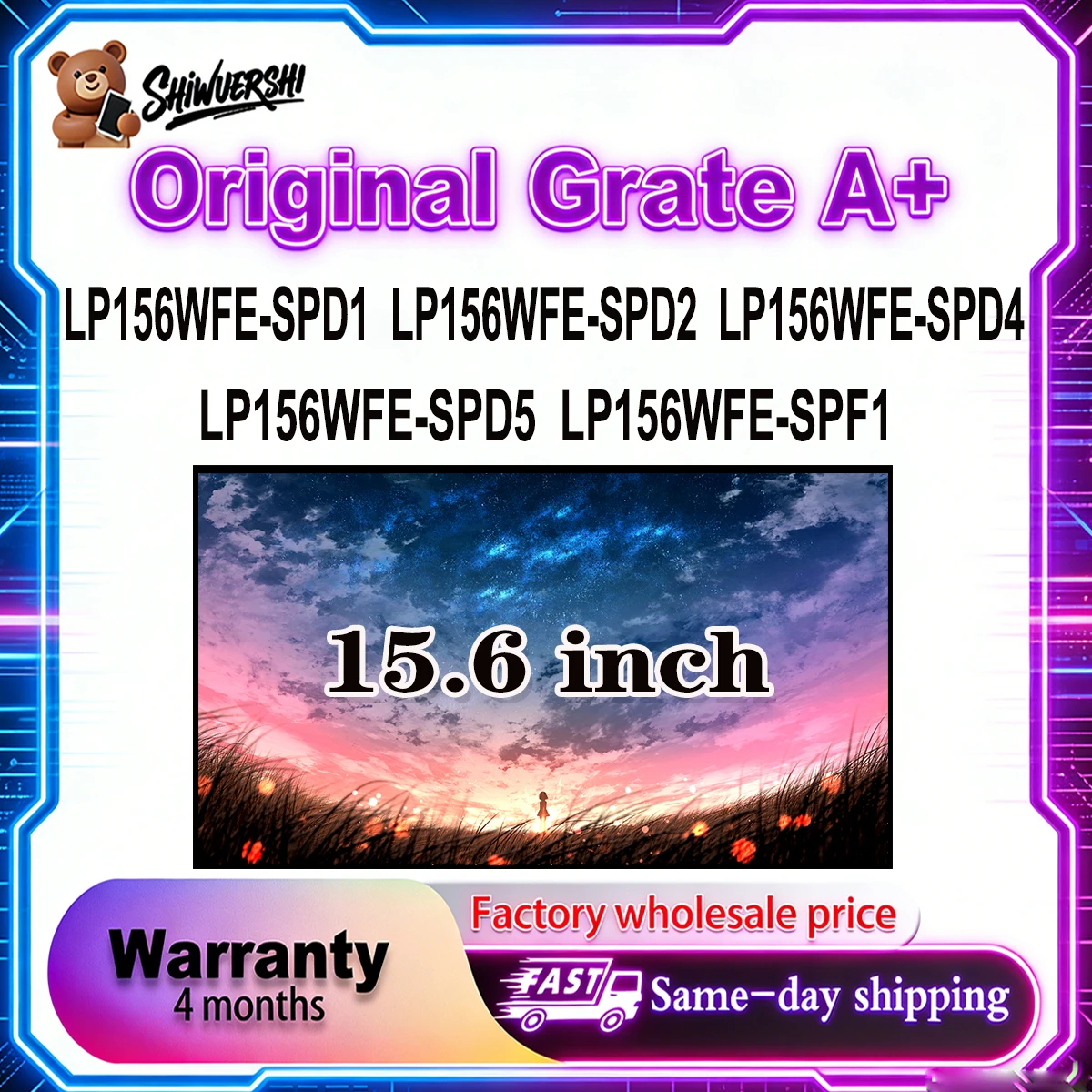 

Новый оригинальный тонкий ЖК-экран для ноутбука A+ 15,6 дюйма LP156WFE SPD1 LP156WFE SPD2 LP156WFE SPD4 LP156WFE SPD5 LP156WFE SPF1