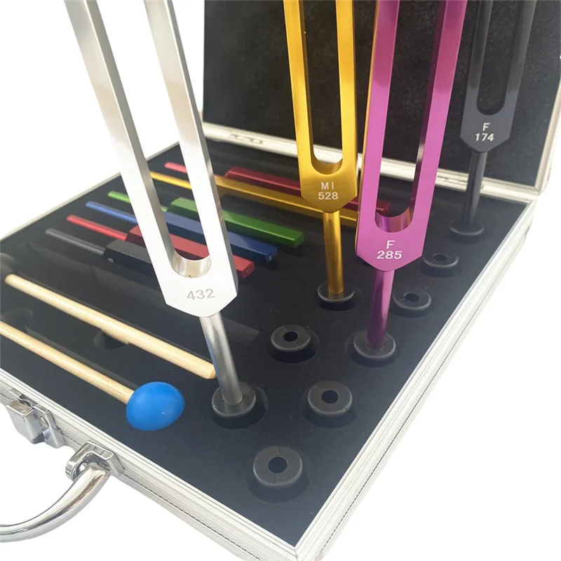 

AS94-10 PCS Tuning Fork Set , Tuning Forks For Healing Chakra Sound Therapy Keep Body