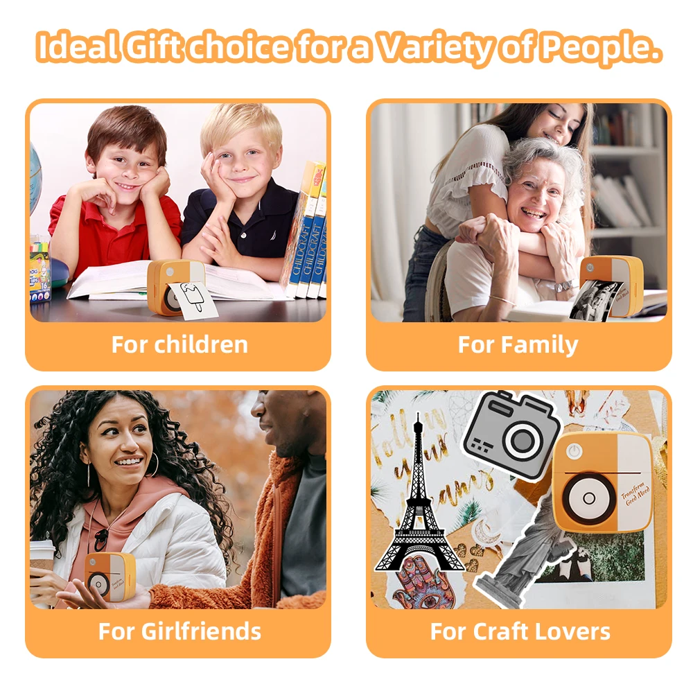 เครื่องพิมพ์ฉลากขนาดเล็กดูใหม่เครื่องพิมพ์ภาพความร้อนแบบพกพาเครื่องทำป้ายด้วยตนเองบลูทูธไร้หมึกขนาดเล็ก impresora portatil