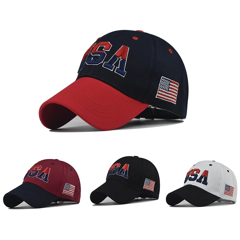 

Summer USA Baseball Cap Fashion Women's Cotton Hats Casual Men's Baseball Caps Soft Top Trucker Hat Classic Outdoor Golf Dad Cap