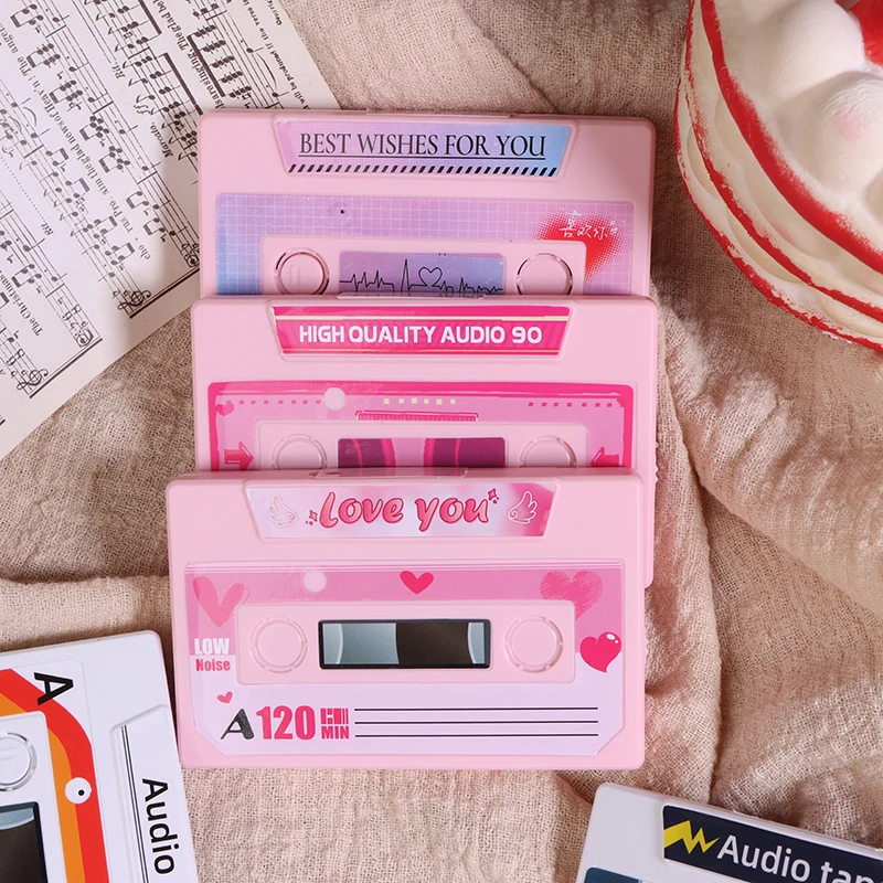 Self-Made DIY Greeting Cards Ins Recordable Post Card Cassette Tape Self-Made DIY Valentines Gifts 5mins Sound Recording