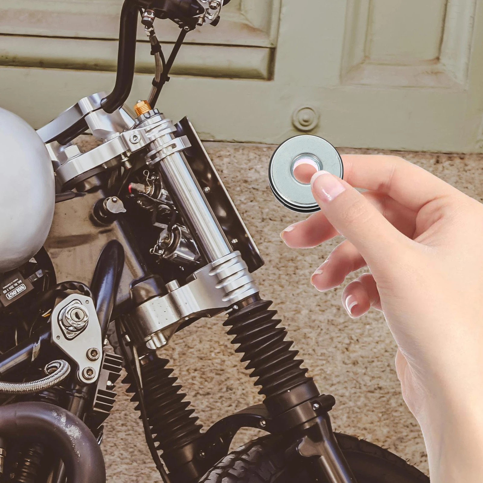 

1 set Shock Absorbing Bushing Motorcycle Gasket Rings Iron Cushion Pads Damping Buffer Vibration Stabilizer Washers