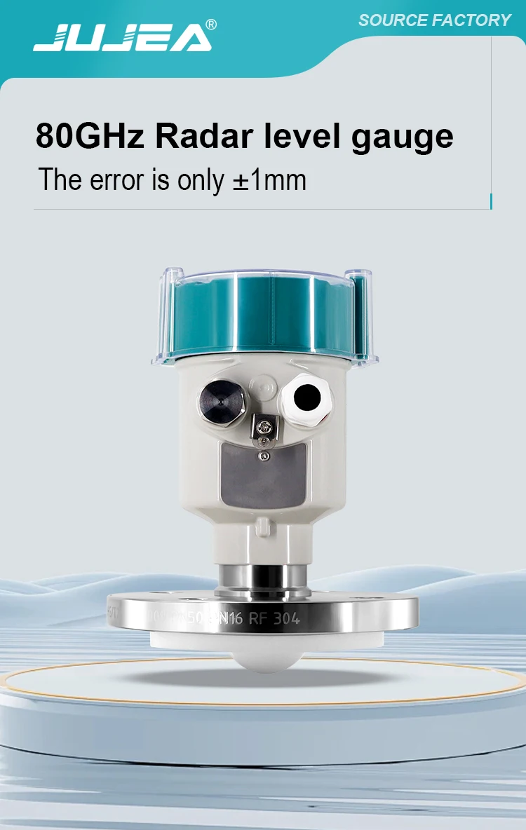 80GHz Radar Level Meter Water Level Sensor Instrument Radar River Level Sensor 4-20mA Rs485 0- 120m