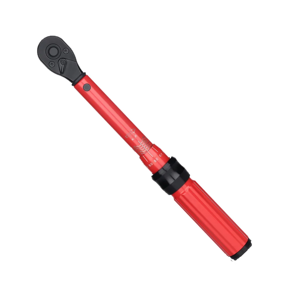 Torque Wrench Tool Set 1/4 Drive 72 Tooth Ratchet with 5 Degree Swing and Full 32 Piece Socket Set for Tight Areas