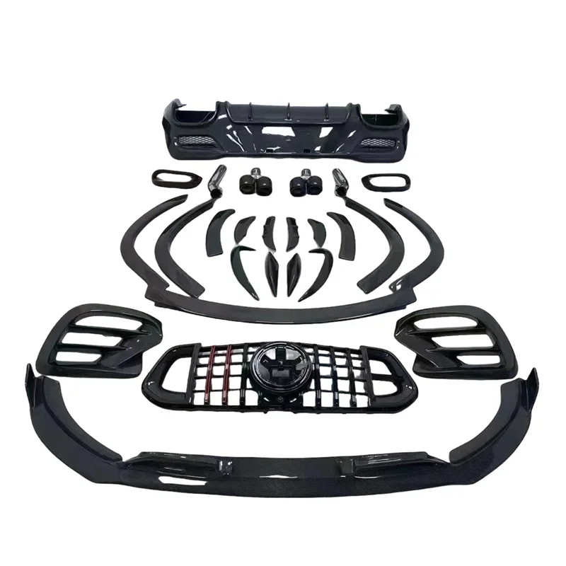 

GLE63 carbon fiber body kit front lip diffuser spoiler for Mercedes Benz GLE63 AMG Coupe W167 body kit