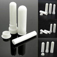 10Pcs/set Empty White Plastic Blank Nasal Aromatherapy Inhalers Tubes Sticks With Wicks For Essential Oil Nose Nasal Container