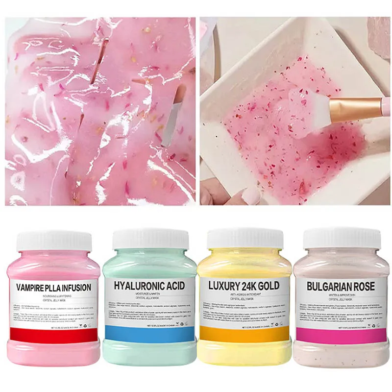 Professional Chamomile Hyaluronic Acid Rose Petal Jelly Mask Skin Care Moisturizing Nourishing Jelly Mask Powder