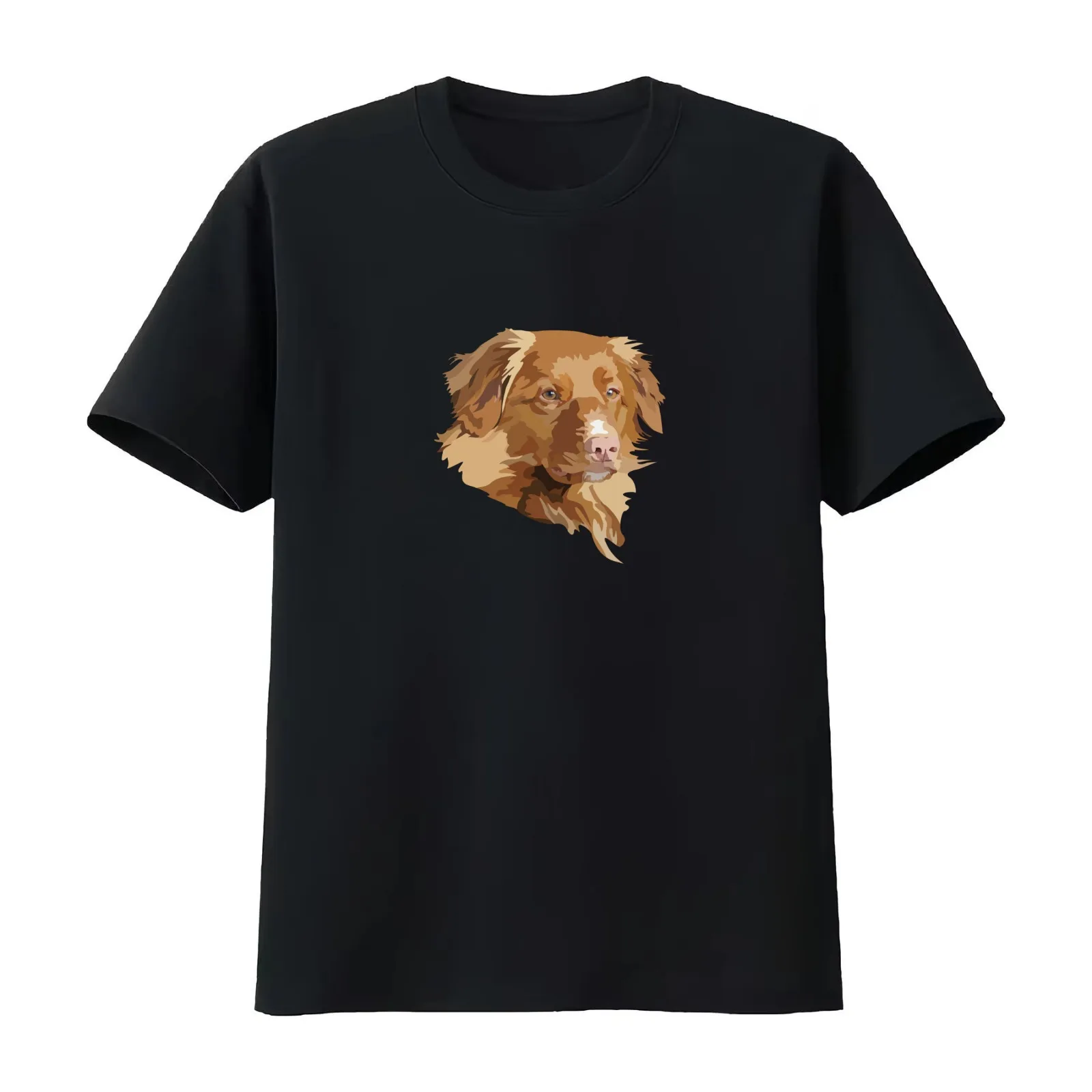 My classic dog drawing about duck toller retriever T-Shirt Summer Casual Cotton Tee Oversized Streetwear Tops 100% Cotton
