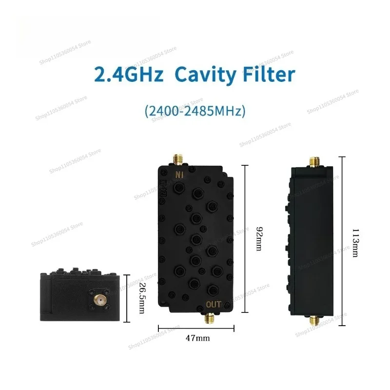 For 2400-2483.5 Full Band Bandpass Cavity Filter 50W Power Capacity, Industrial Grade Filter