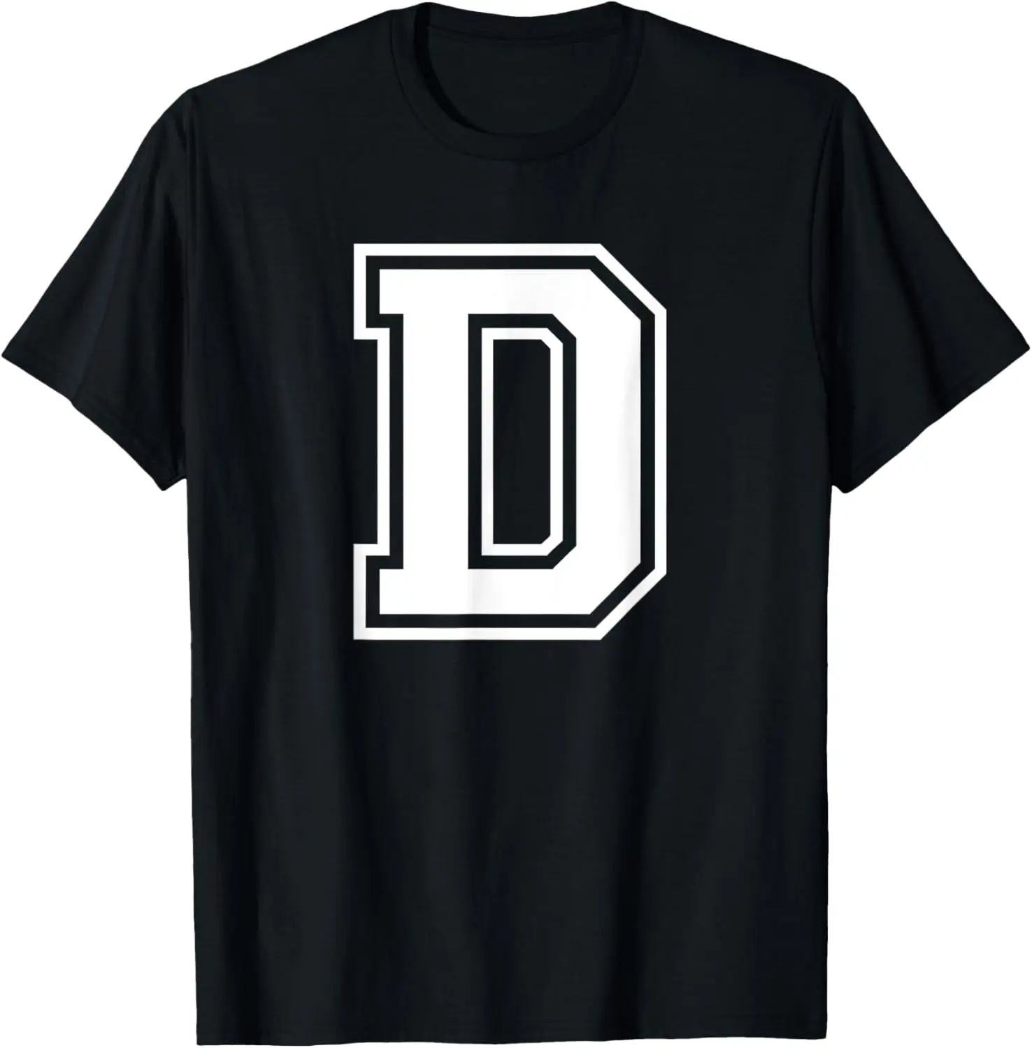 

Letter D Name Initial Varsity Alphabet Monogram T-Shirt
