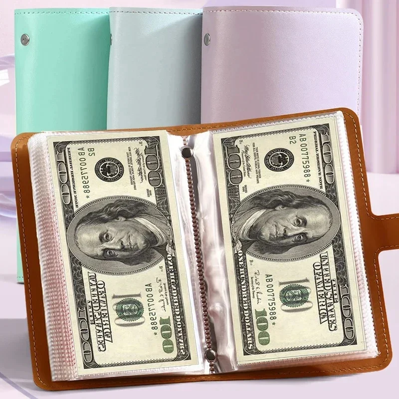 50 Pages Banknote Album Savings Book Cash Collection Book Money Holder Album Kpop Photocard Holder Saving Organizer