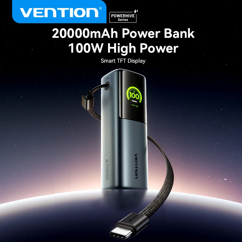

Vention 165W Power Bank 20000mAh Fast Charging Portable Charger for Laptop MacBook Xiaomi iPhone16 Samsung Battery Power Bank