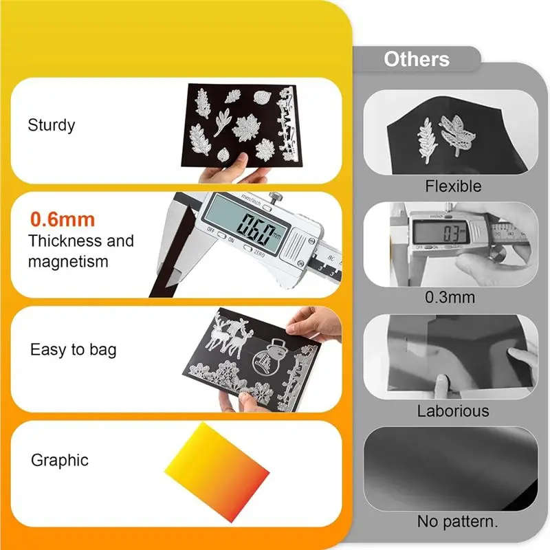 AS63-20 PCS Magnetic Bags And Paper, Stamp And Die Storage Master, Black & White Perfect For DIY Craft Enthusiasts view 4