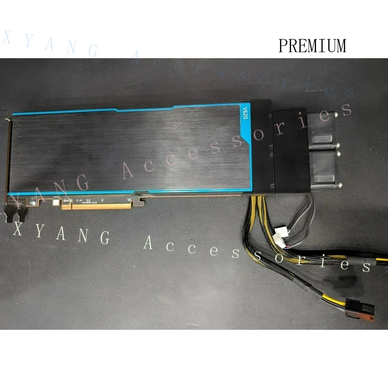 N+ Dual 4CM High-Speed Fan for AMD for Radeon Pro V340 V620 GPU, Ultra Compact 4-wire PWM Temperature Control
