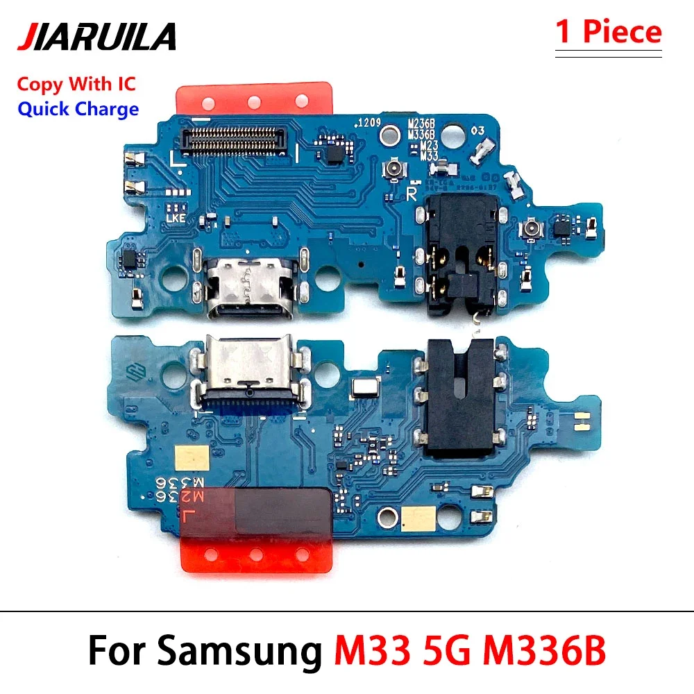 USB Dock Connector Charging Port Flex Cable For Samsung M53 5G M23 M34 M54 5G M12 M13 M31 M22 M51 M52 M62 Charger Board With Mic