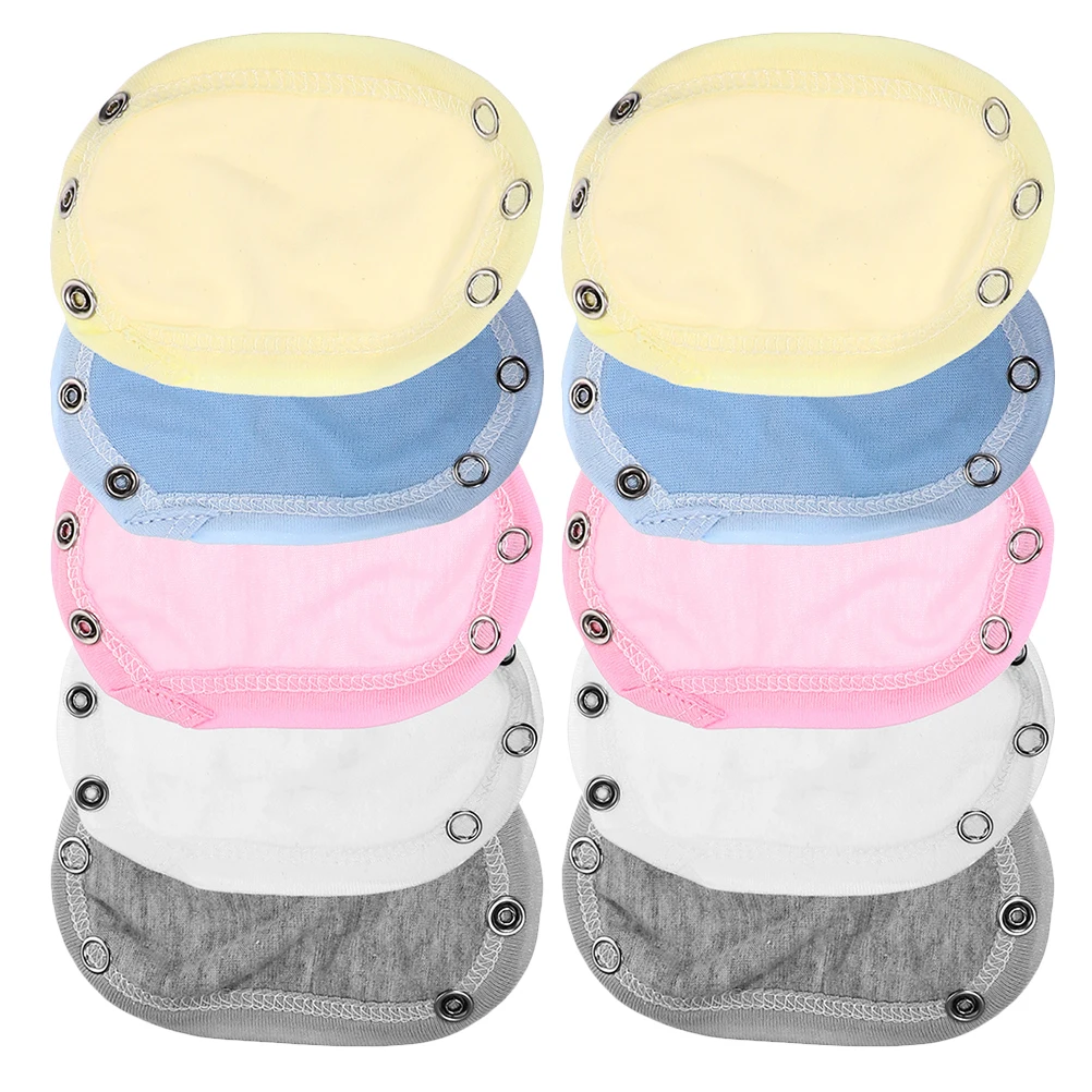 

10pcs Bodysuit Baby Jumpsuits Extenders Snap Extender Double Layer Cotton Jumpsuits Extend Snap Film Toddler Boy Girl Diaper