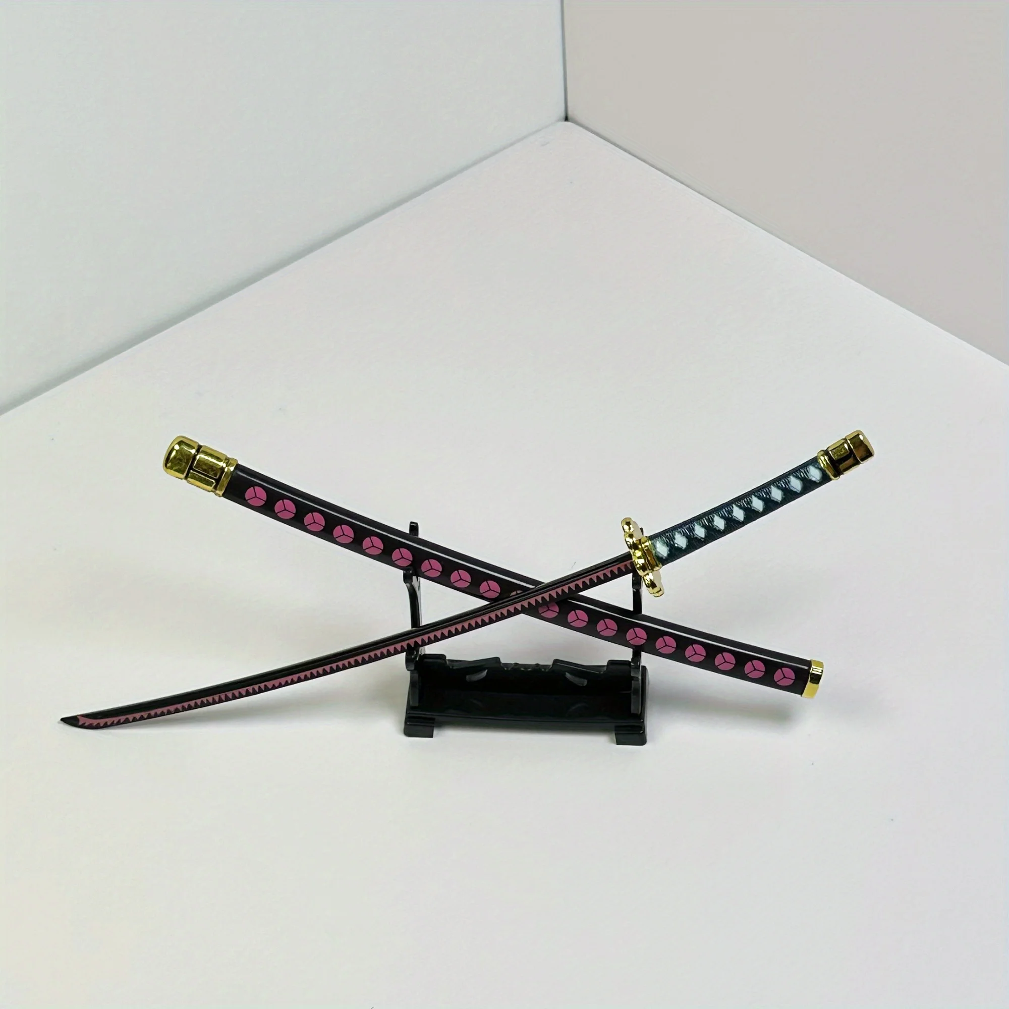 9.8inch Roronoa Zoro Metal Katana Sword Ninja Knife Japanese Katana Sabre Original Samurai Sabre Cosplay Accessories Prop Toy