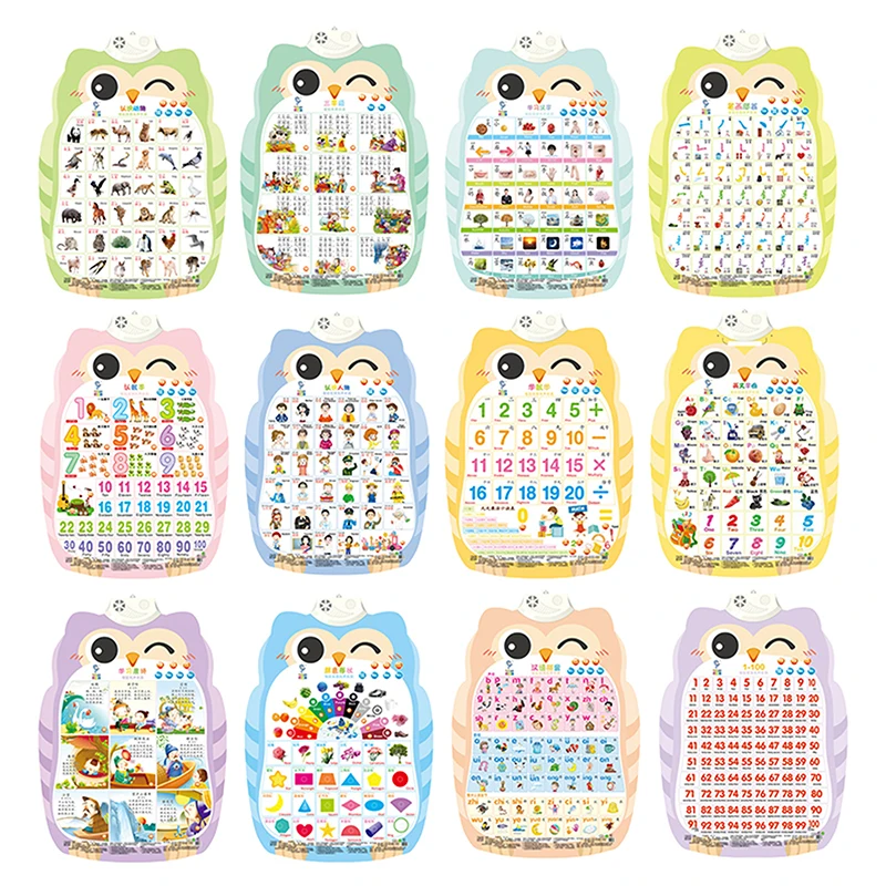 Cognitive Enlightenment Electronic Learning Point Reading Audio Wall Chart Audio Book Early Education Baby Learning Toys