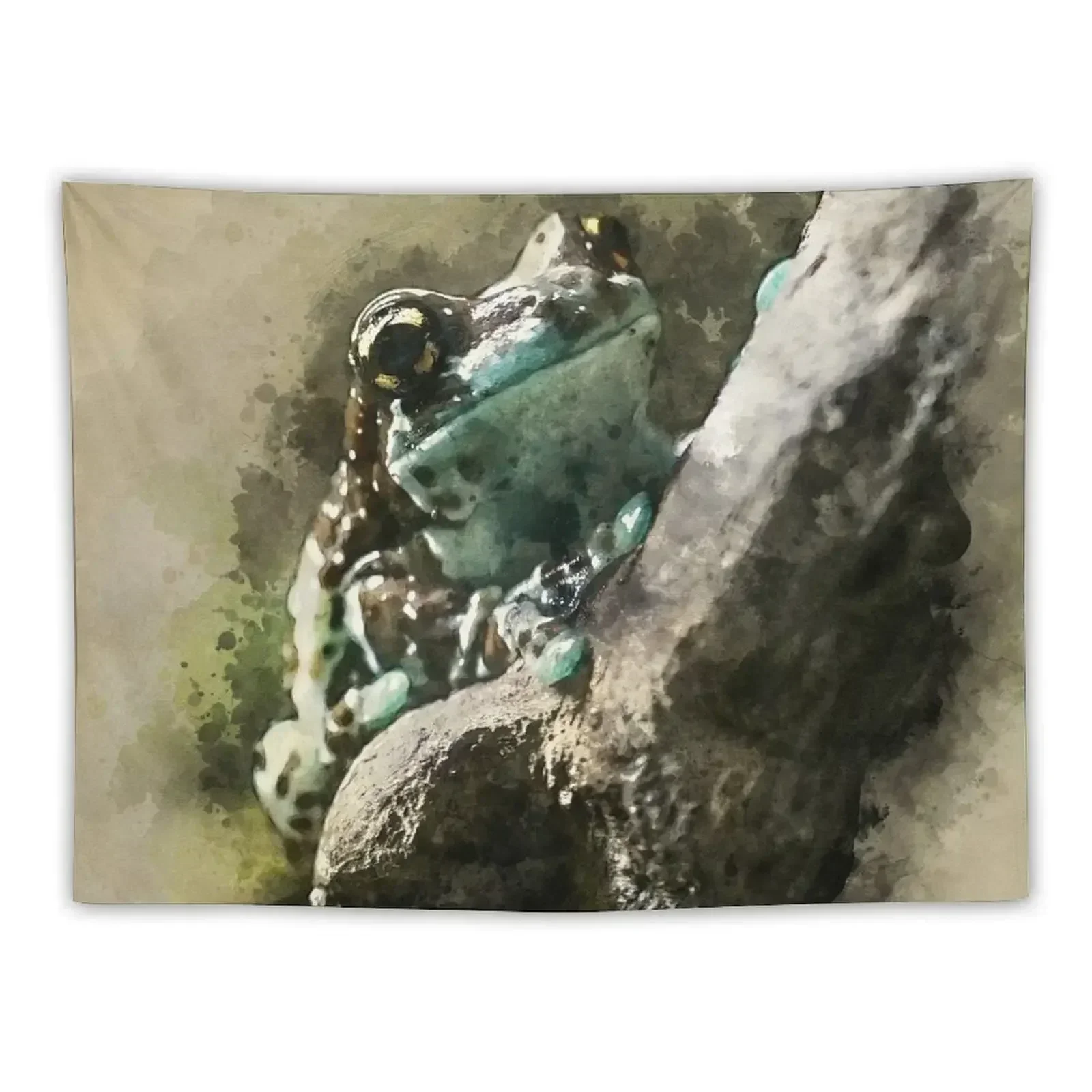 

Small tree frog sitting on the branch Tapestry Carpet On The Wall Cute Room Things Wallpapers Home Decor Tapestry