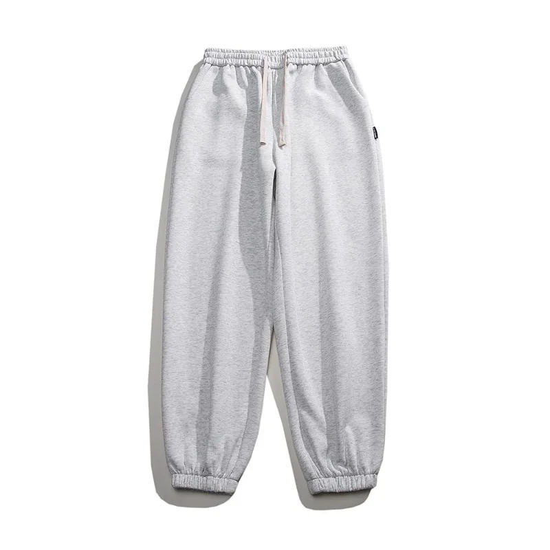 Autumn Winter Bandage Men's Elastic High Waist Drawstring Pockets Solid Harun Lantern Casual Sports Fashion Trousers Pants