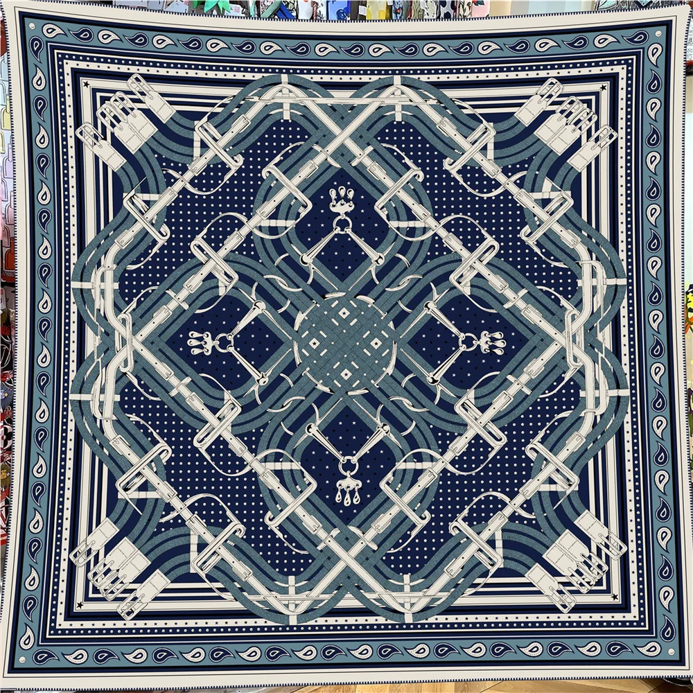 

Winter Silk Cashmere Scarf Melt Belt Print Shawls Keep Warm Pashmina Women Square Scarves Wraps Lady Hijab Scarf Bandana 135CM