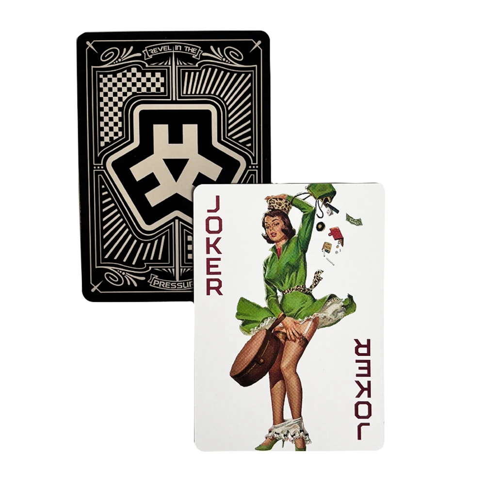 Pin-up Kız Oyun Kartları Su Geçirmez Kart Destesi Her Türlü Poker için Tüm Farklı Vintage Kız Kulübü Klasik Poker