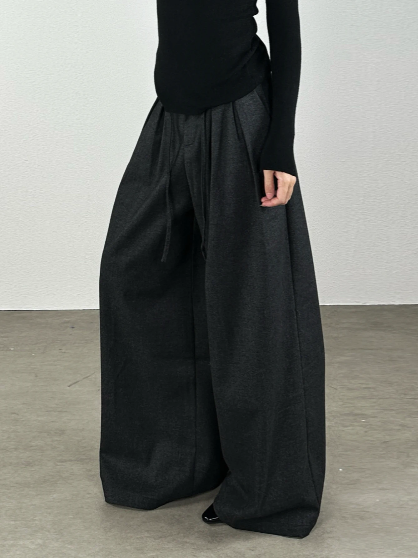 

Slimming Wide Leg Pants Casual Suit Pants Loose Comfortable Early Autumn High-End Lazy Sle Women's Faion Commute Wear