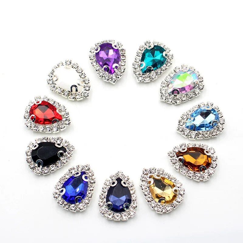 10 / lot 15* 20mm metal rhinestone button decoration Diy wedding invitation decoration brooch hair flower center accessories