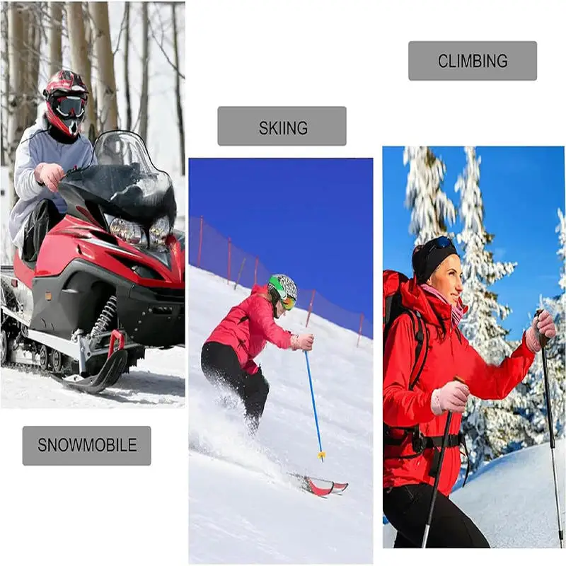 موضة جديدة قفازات شاشة اللمس الدب أنيقة يندبروف مقاوم للماء الشتاء المرأة قفازات كاملة فنجر اليد الدافئة التزلج قفاز #3