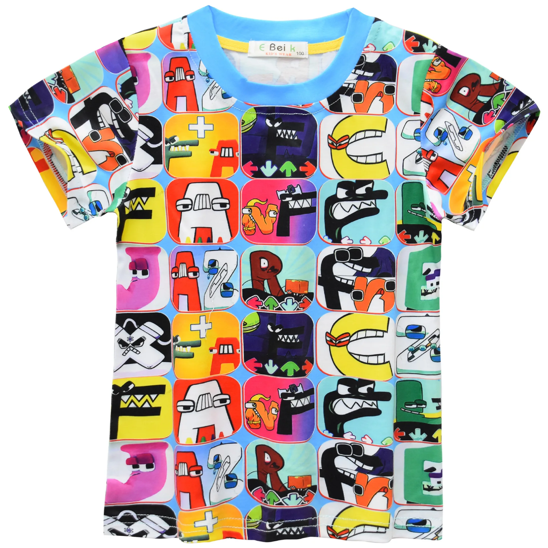 Alphabet Lore Clothing Children's Fashion Short Sleeves Children's Casual Home Clothing Sets Children's Clothes