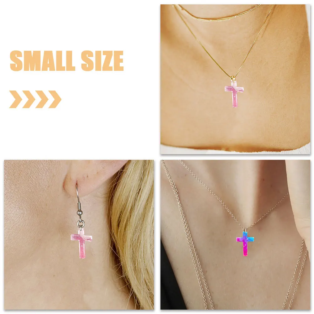 

5Pcs Cross Pendant Silicone Mold for DIY Resin Jewelry Making Crafts Reusable Flexible Tool Epoxy Craft Supply