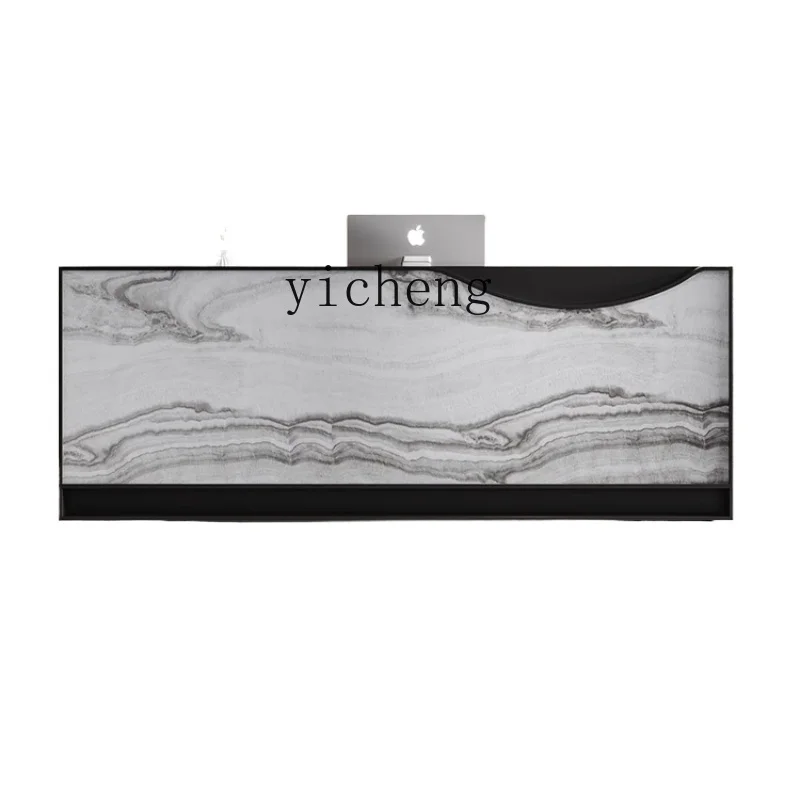 

ZK front desk store reception hotel high-end marble cashier counter creative service desk