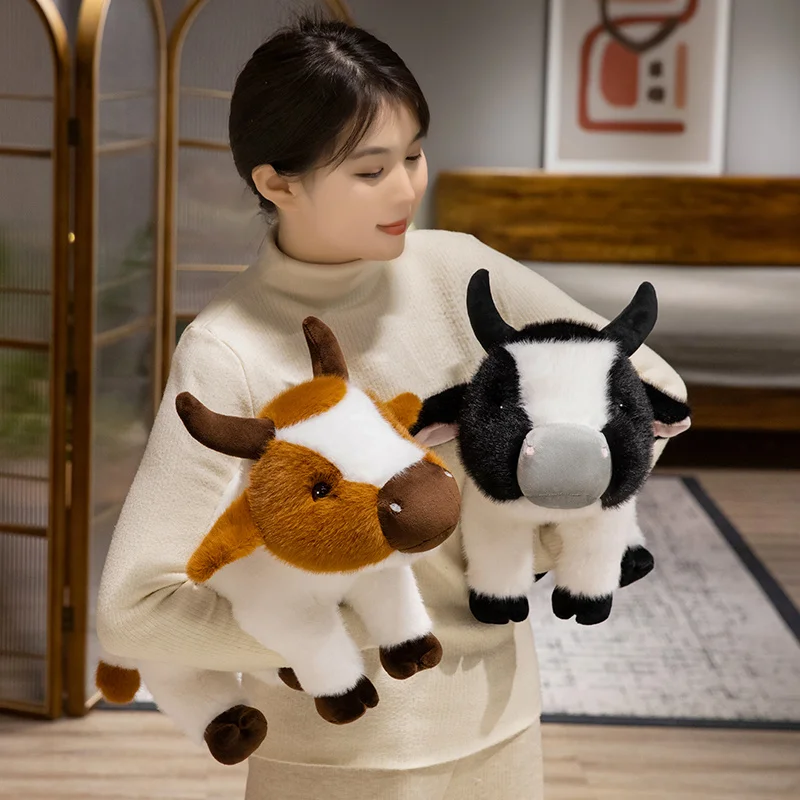 Peluche vaca de granja para niños - Muñeco acogedor y suave - imagen 2