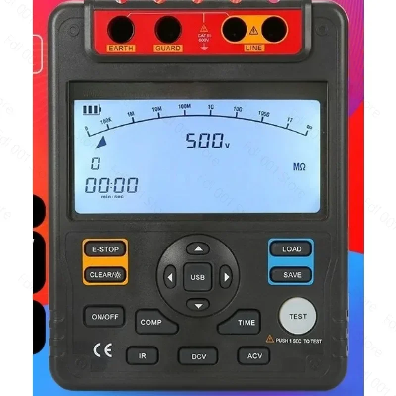 Insulation Resistance Tester High Voltage Digital Megohmmeter 5000V
