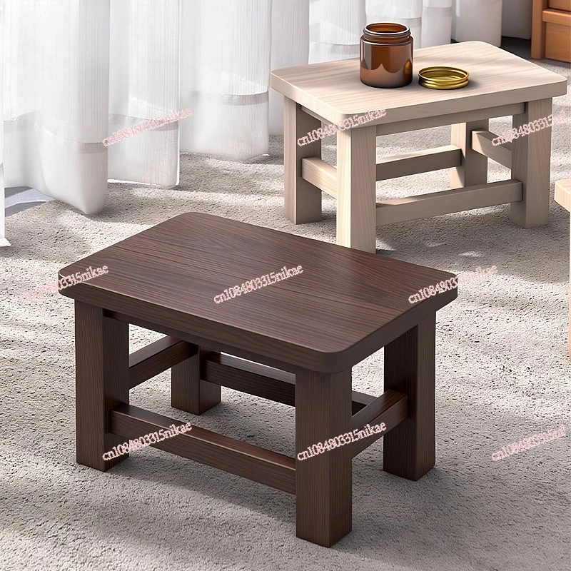 

Небольшой табурет из массива дерева | Скамейка для обуви в японском стиле в стиле ретро, журнальный столик для гостиной, табурет для взрослых