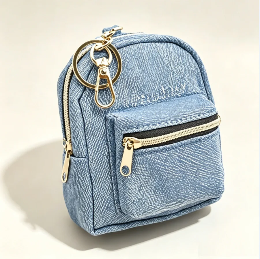 Mini Backpack Shaped Coin Purse Portable Earphone Storage Bag Fresh Oxford Cloth Small Sundries Organizer For Daily Carry